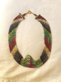 Collana Girocollo Smeraldi, Rubini, Zaffiri