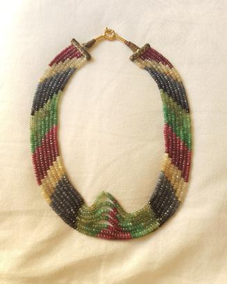 Collana Girocollo Smeraldi, Rubini, Zaffiri