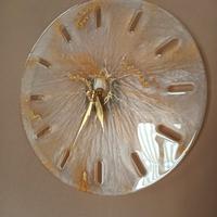 orologio da parete in resina effetto marmo