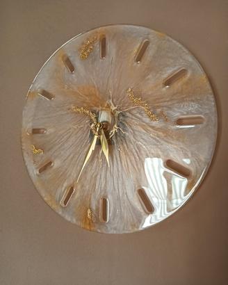 orologio da parete in resina effetto marmo