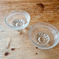Coppia ciotole vetro vintage 