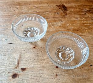 Coppia ciotole vetro vintage 