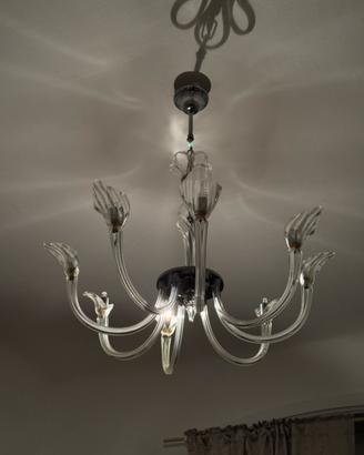 Lampadario originario in vetro di Murano