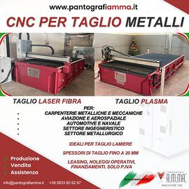 Pantografo cnc per taglio metalli laser fibra