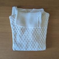 Maglione bianco a collo alto (L)