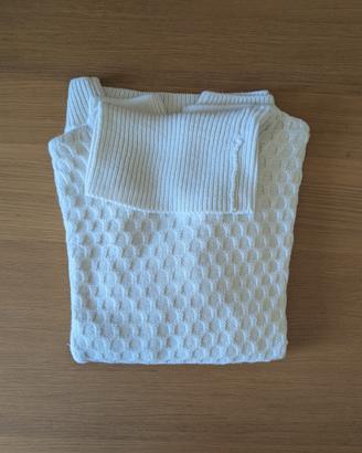 Maglione bianco a collo alto (L)