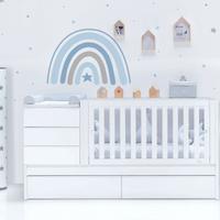Lettino trasformabile in letto Alondra