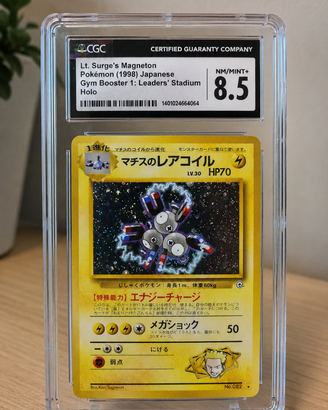 Pokemon Lt. Surge's Magneton Holo Gym 1 CGC 8.5