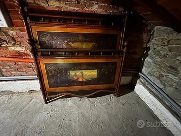 Letto di Ferro Battuto Decorato Antiquariato