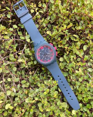 Orologio swatch crono plastic vintage grey/fucsia