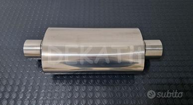 SILENZIATORE AUTO CENTRALE OVALE Ø 76 MM LUNG 510 