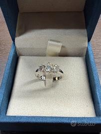 Anello oro bianco trilogy