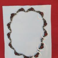 collana vintage argento e corniola