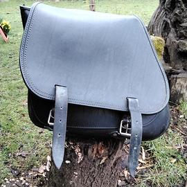 borsa laterale in cuoio per harley davidson 