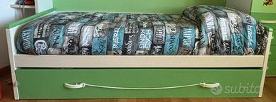 Letto singolo con secondo letto estraibile