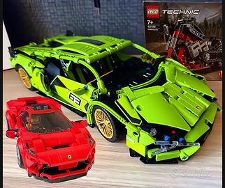 Lego Lamborghini Sian, Lego Ferrari F8 e Lego Moto