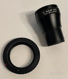 Adattatore DSLR con Barlow lens (2x)