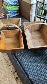 Cestini vintage in legno