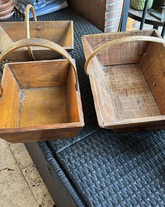 Cestini vintage in legno