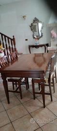 Tavolo puro legno  allungabile + 4 sedie