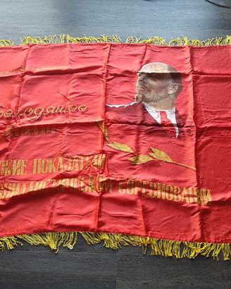 Rara bandiera propagandistica sovietica leninista