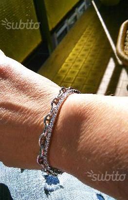 Bracciale tennis diamanti in oro bianco, 3,65 ct