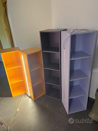 Mensole cameretta cubi con led