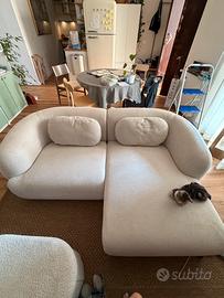 divano 2 posti con chaise longue