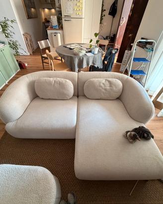 divano 2 posti con chaise longue