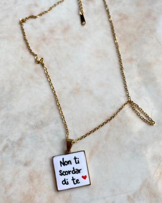 Collana ‘Non ti scordar di te’ acciaio inox