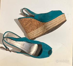 Zeppe espadrillas turchesi