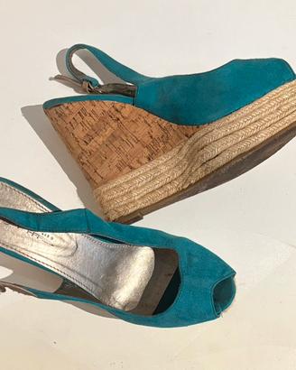 Zeppe espadrillas turchesi
