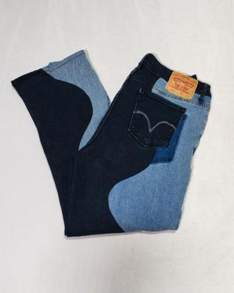 Jeans Levi’s 550 reworked denim bicolor W30 unisex