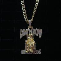 Collana Death Row Records - Ciondolo Iced Out Gold