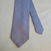 splendida cravatta in seta rosa e azzurra