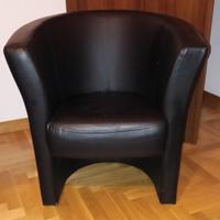 POLTRONA A POZZETTO IN ECOPELLE