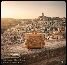 Borsa Clutch bag realizzata a mano all'uncinetto 