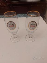 Coppia calici birra EKU orato 1872 Kulmbacher
