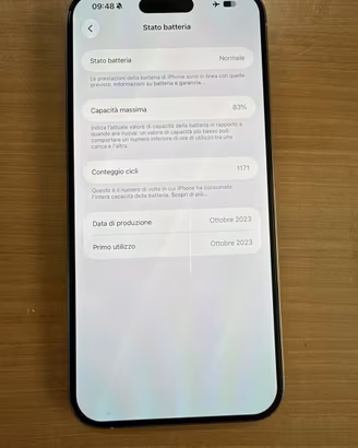 Iphone 15 pro max bianco 256gb