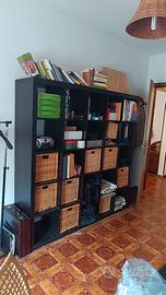 SCAFFALE LIBRERIA IKEA EXPEDIT CON CONTENITORI