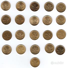 Lotto monete da 20 Lire della Repubblica Italiana