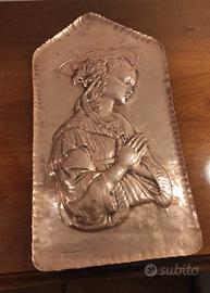 Piastra di rame raffigurante la Madonna di Maggio 