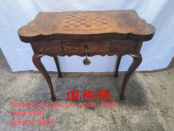 tavolino da gioco Piemonte XVlll