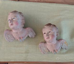 Antiche teste di Putti alati napoletani XVIII 