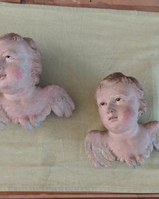 Antiche teste di Putti alati napoletani XVIII 