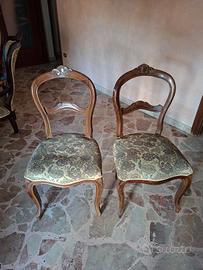 Coppia sedie antiche Luigi Filippo vintage