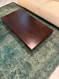 Tavolino legno con piedi metallo
