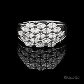 SALVINI ANELLO ORO 18KT PAVE' DI BRILLANTI 0.95 CT