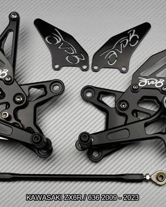 Pedane arretrate KAWASAKI ZX6R 600 636 2009 - 2023