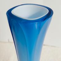 Vaso vetro Murano Soliflores Blu Cobalto vintage